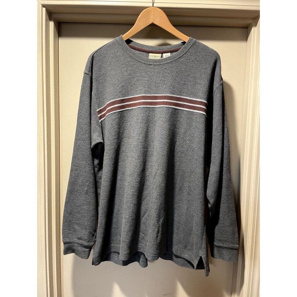 vintage LL bean stripe sweater mens Large
